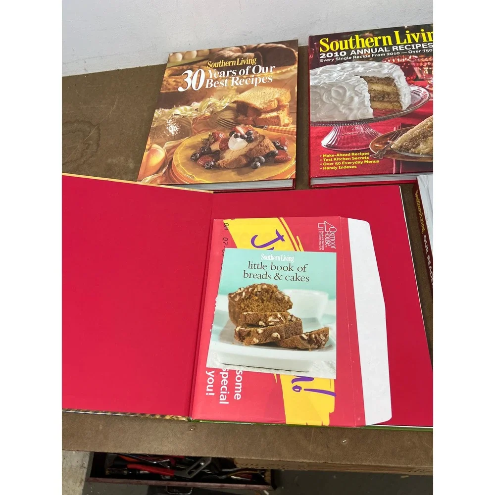 10 Southern Living Hardcover Cookbook Lot Annual Recipes Christmas All-Time Favs